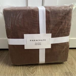 Parachute Home Linen Duvet Cover Fitted sheet & Sham set King/Cal King in Raisin